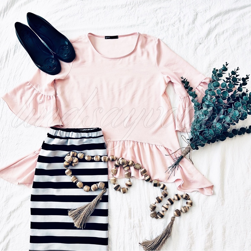 🔴SOLD🔴 💕PEFECT FOR VALENTINES DAY!💕 GIBSON Light Pink Top~Large~ TOP ONLY